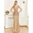 New European and Middle Eastern Style Sequined Champagne Evening Dress, Sexy Slim-Fit Mermaid Long Gown for Women