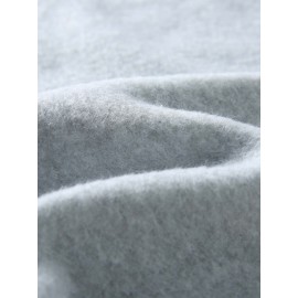 Letter Print Two Piece Set, Crew Neck Sweatshirt & Pants, Women's Clothing